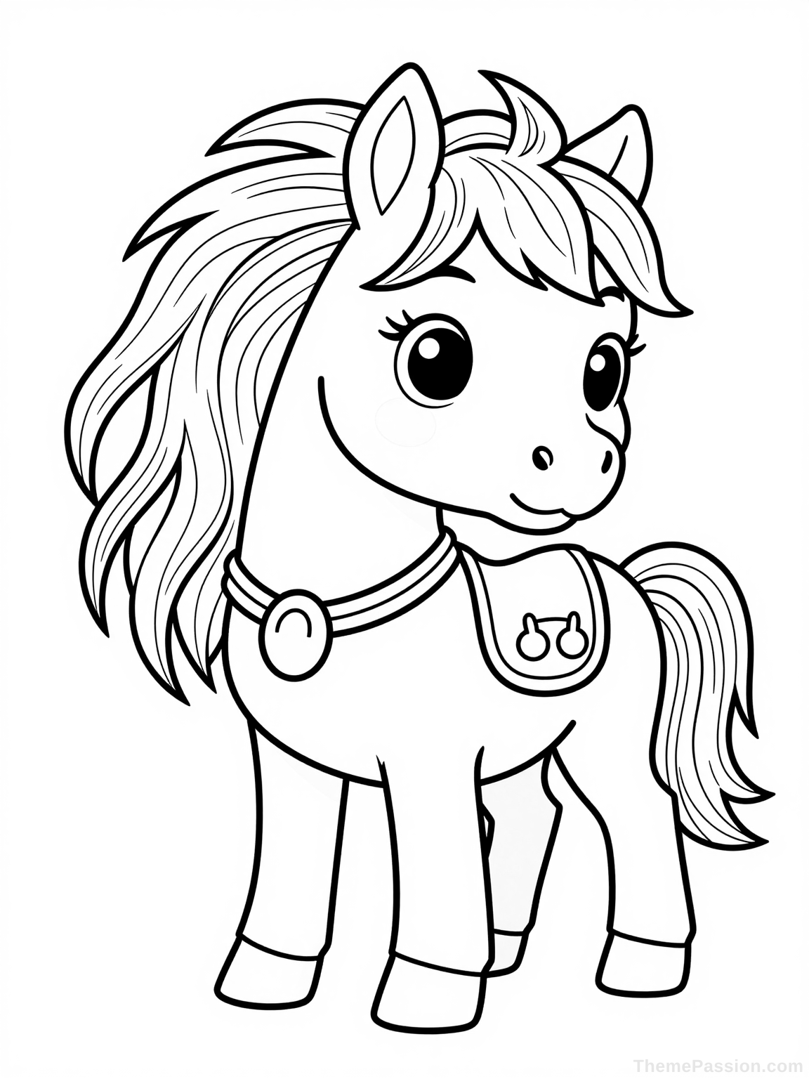 Cute Pony Coloring Page