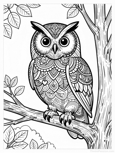 Owl Coloring Page