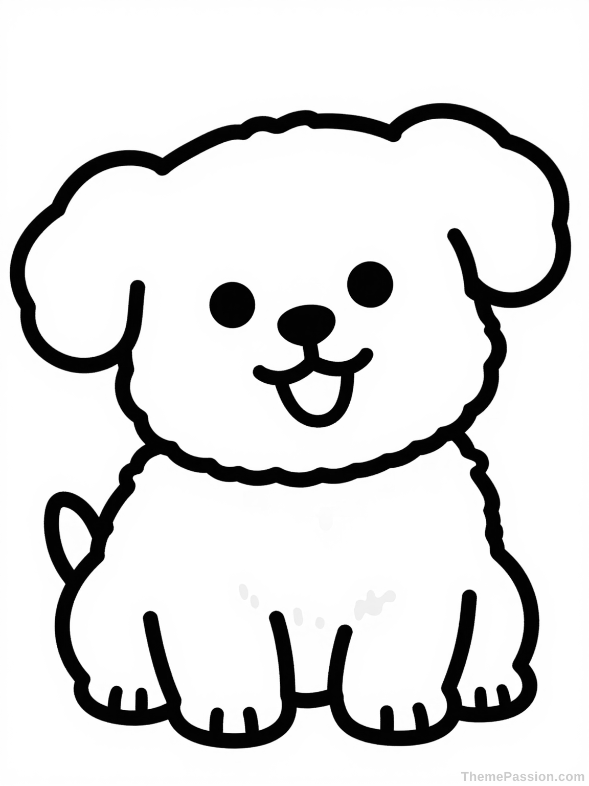 Cute Puppy Coloring Page